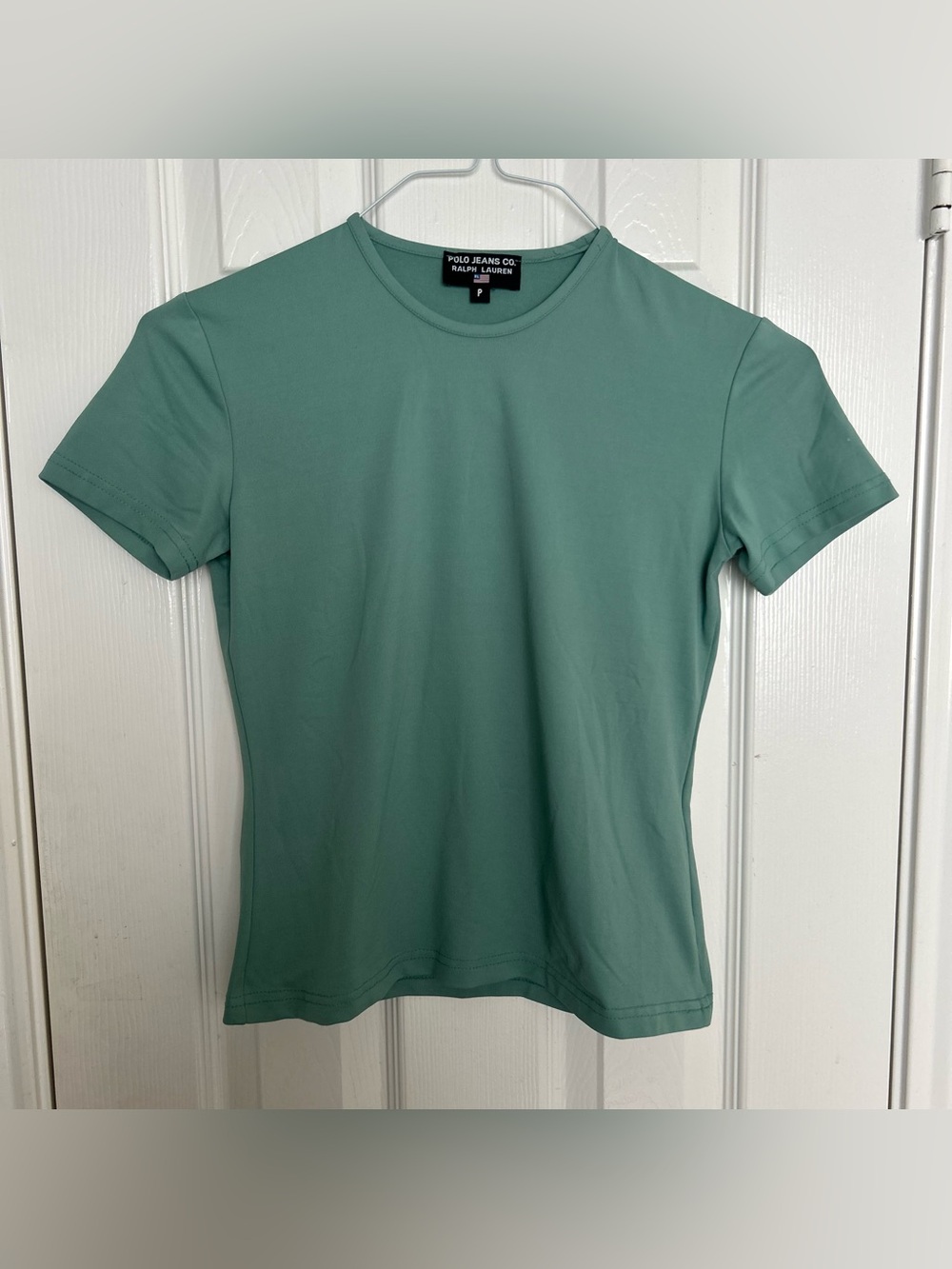 Vintage Y2K Polo Jeans Co Ralph Lauren Womens Shirt Size P Mint Green